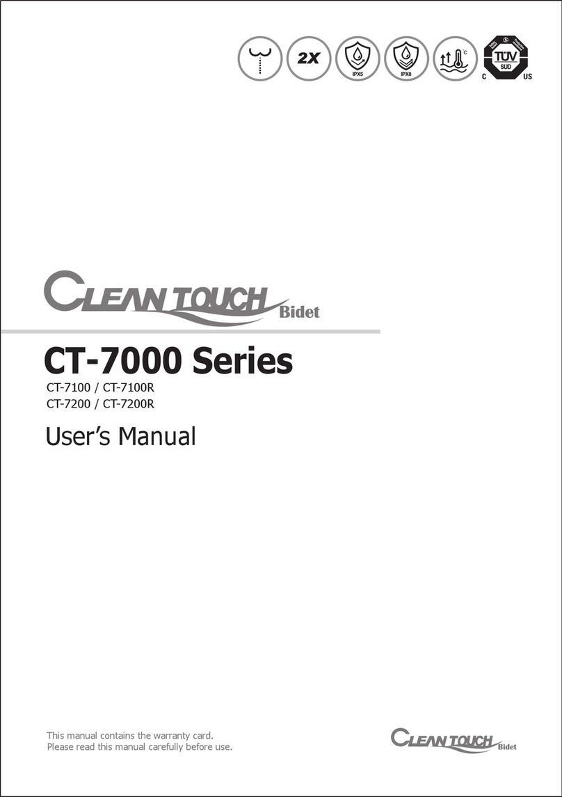 CLEAN TOUCH Bidet CT-7000 Series user manual