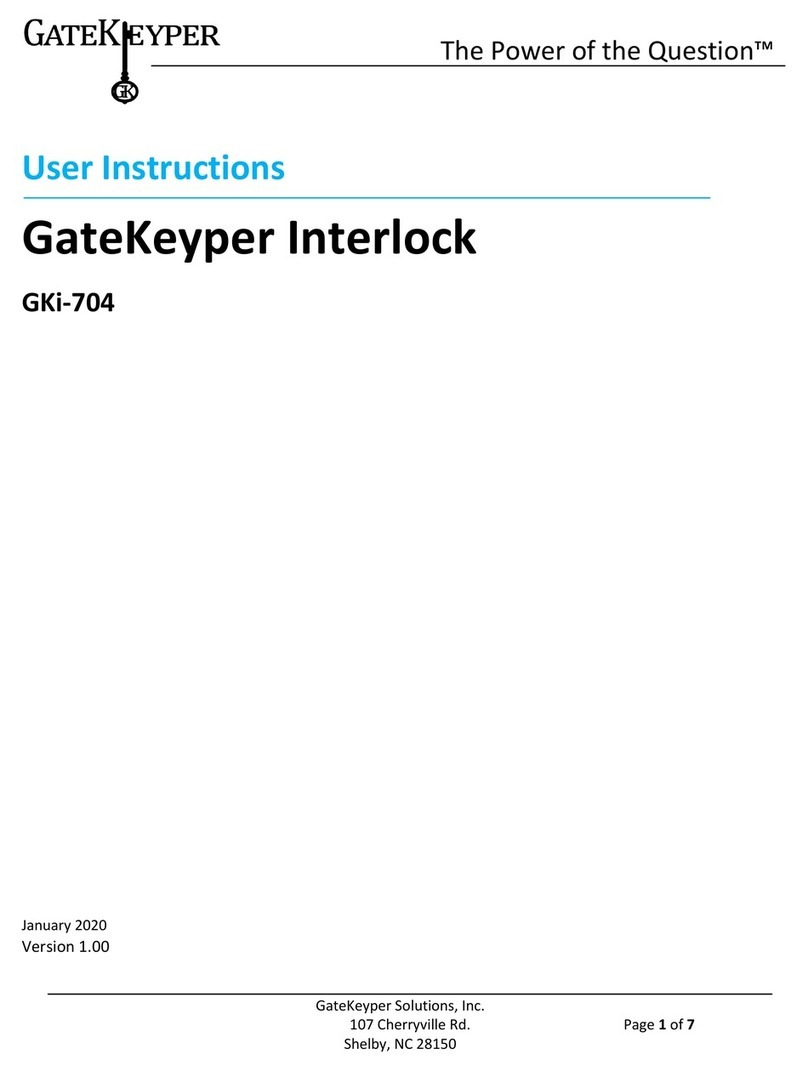 GateKeyper GKi-704 User instructions