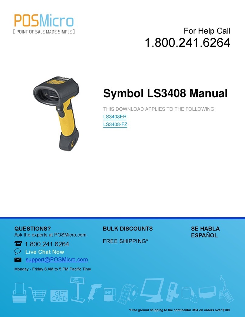 Motorola Symbol LS3408-ER Installation and operation manual