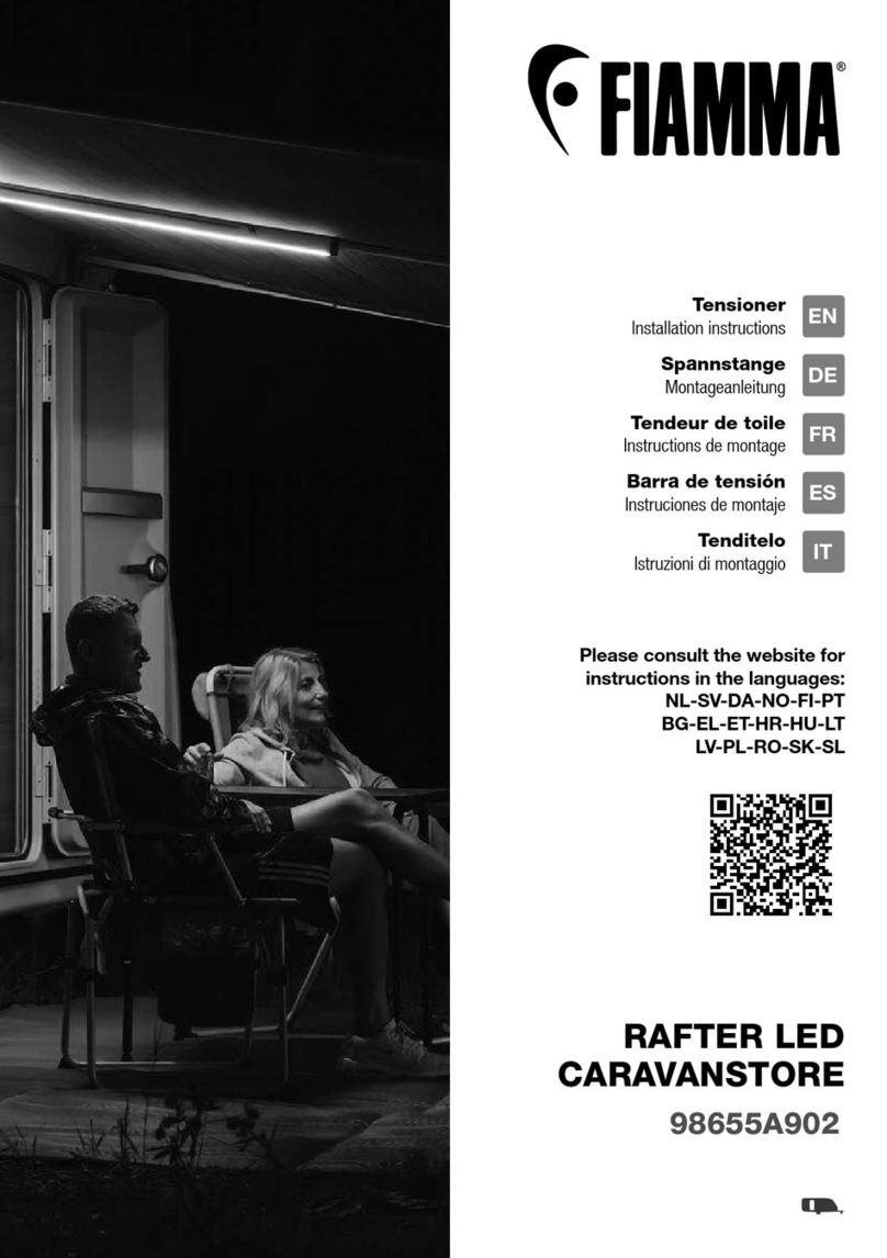 Fiamma RAFTER LED CARAVANSTORE User manual Fiamma RAFTER LED CARAVANSTORE User manual