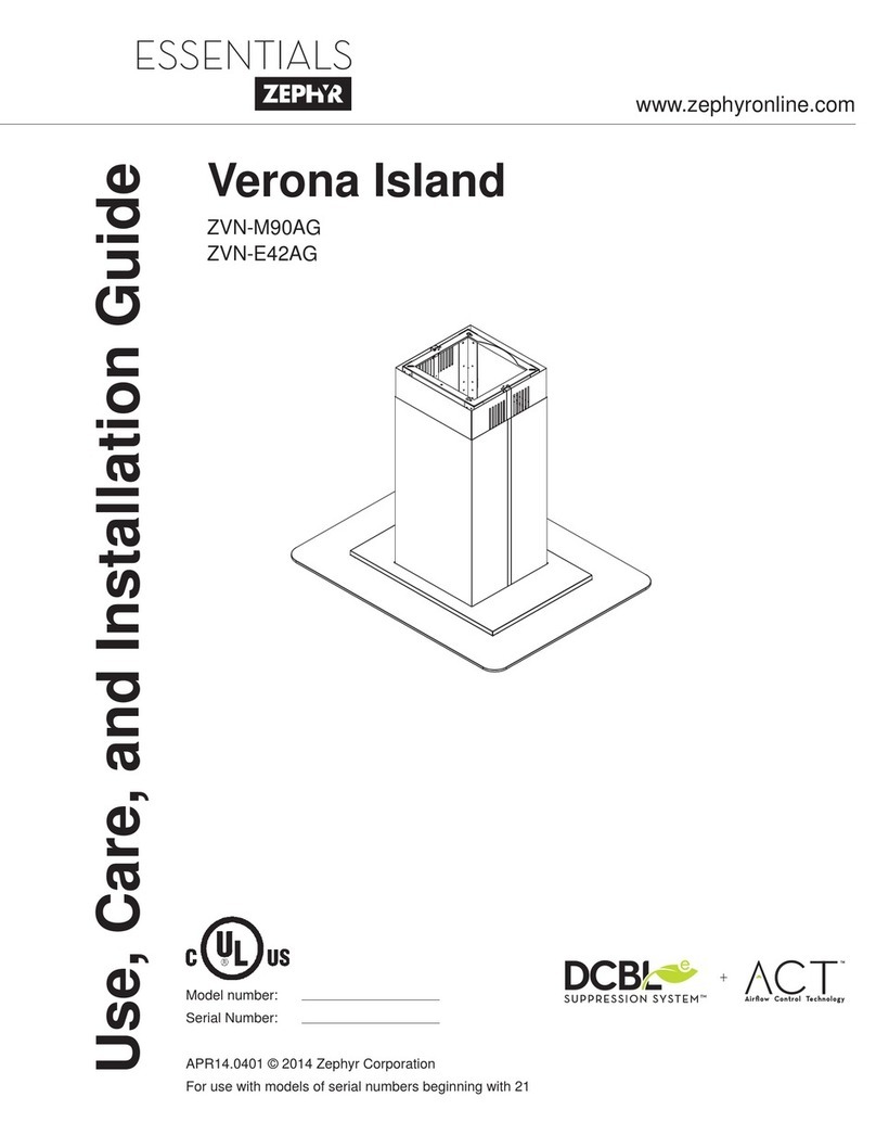 Zephyr Essentials Verona Island Installation guide