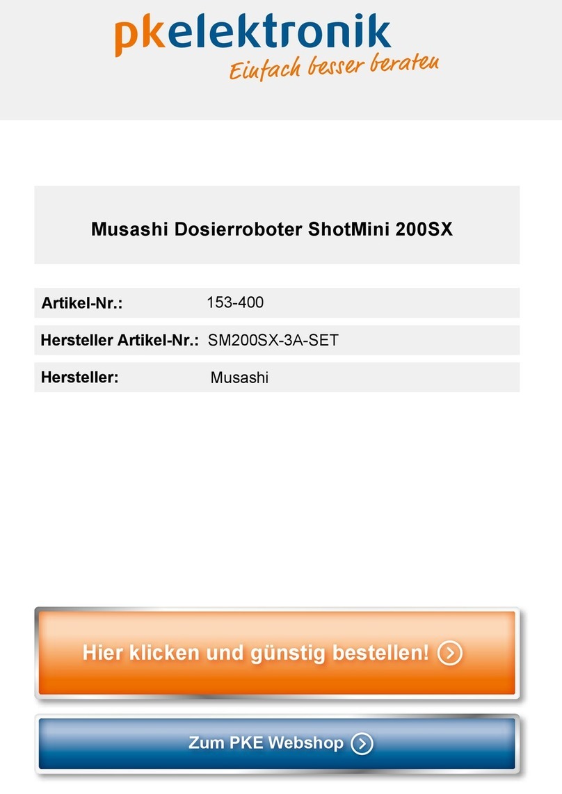 MUSASHI ENGINEERING ShotMini 200SX instruction manual MUSASHI ENGINEERING ShotMini 200SX instruction manual