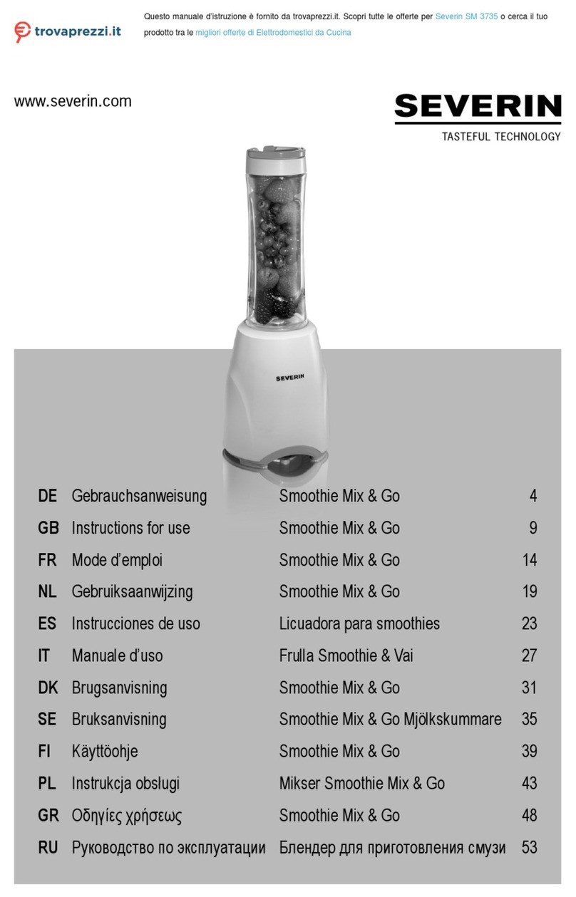 SEVERIN Smoothie Mix & G User manual