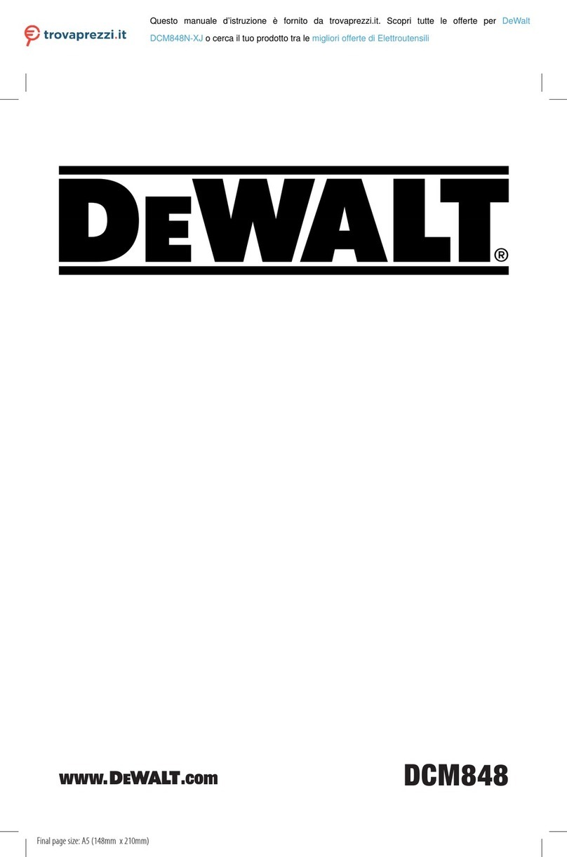 DeWalt DCM848N-XJ User manual
