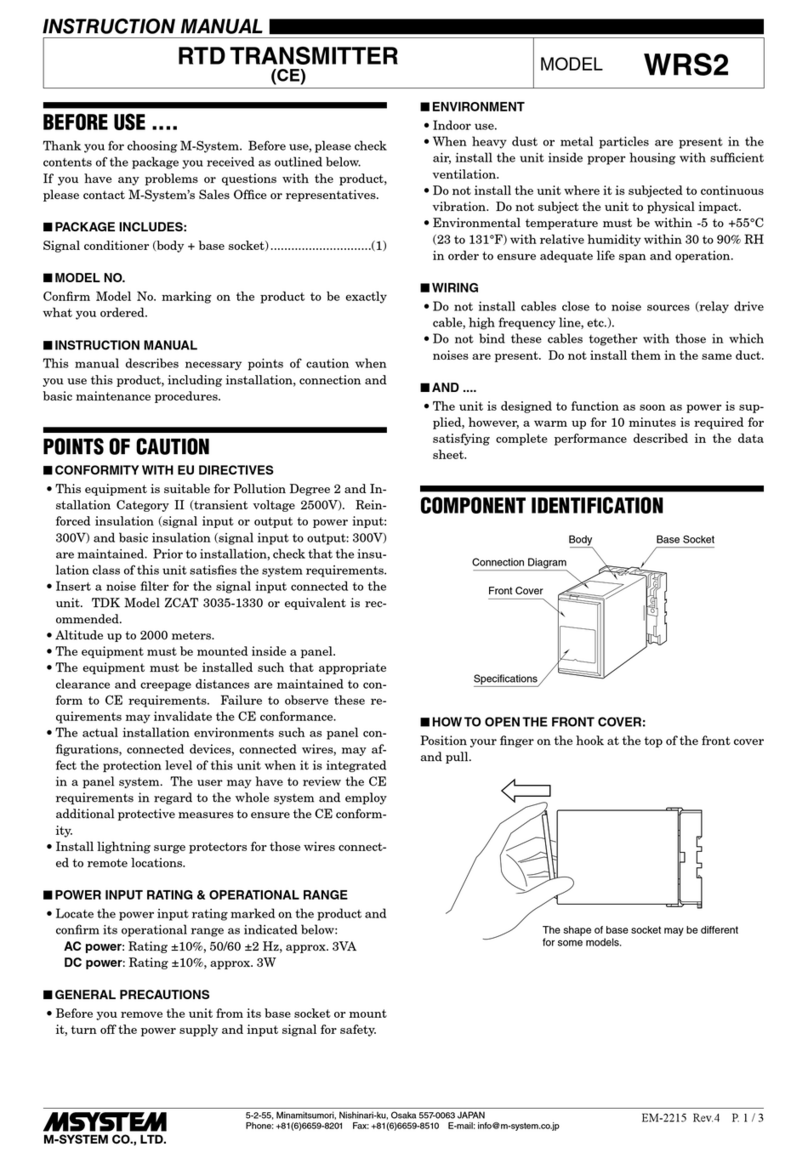 M-system WRS2 User manual M-system WRS2 User manual