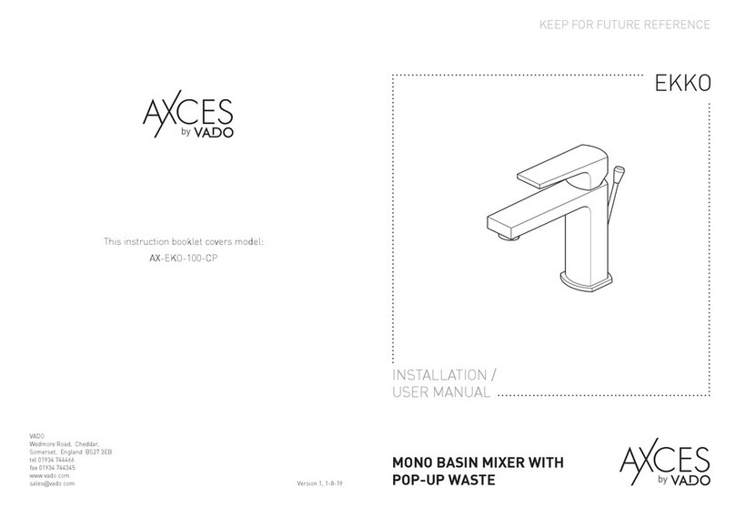 VADO AXCES EKKO AX-EKO-100-CP Instruction Manual