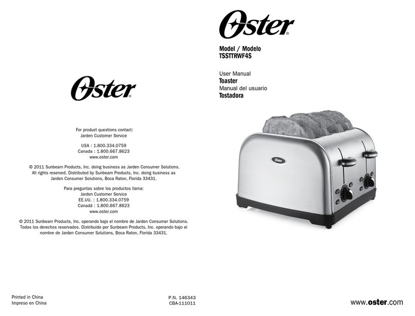 Oster TSSTTRWF4Sl TSSTTRWF4S-NP User manual Oster TSSTTRWF4Sl TSSTTRWF4S-NP User manual