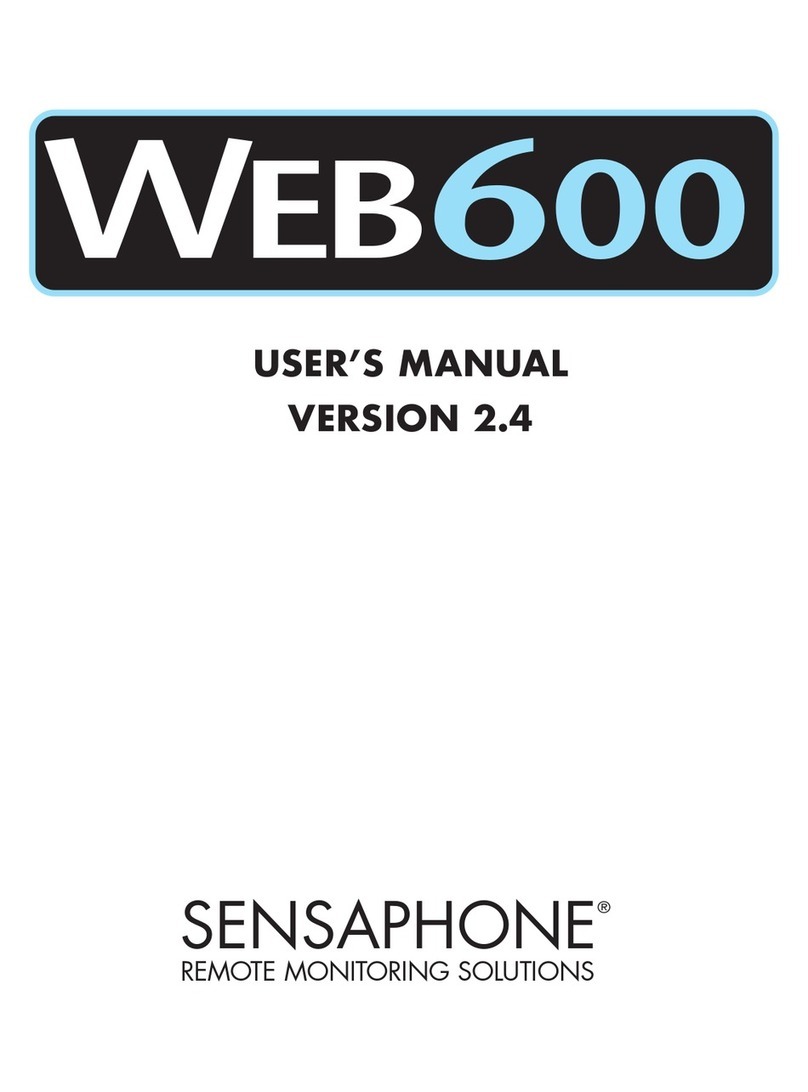 Sensaphone WEB600 FGD-W600 User manual