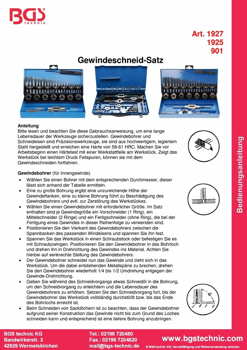 BGS technic 1927 User manual