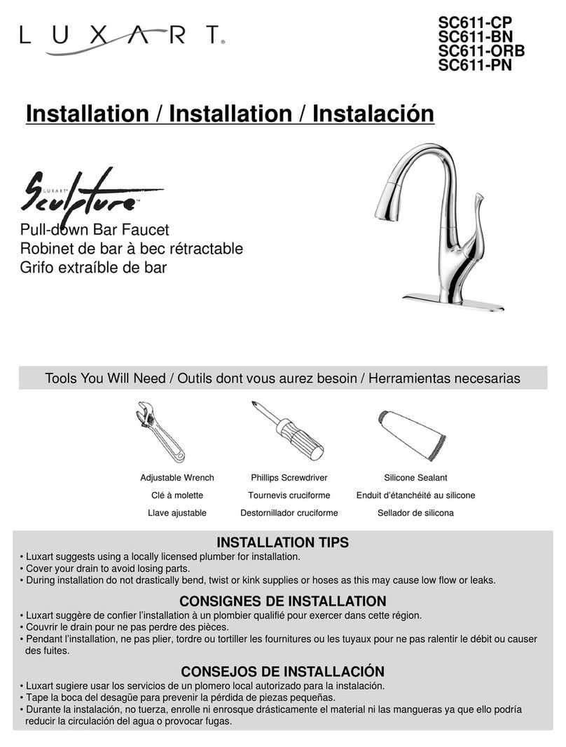 Luxart Sculpture SC611-CP User manual Luxart Sculpture SC611-CP User manual