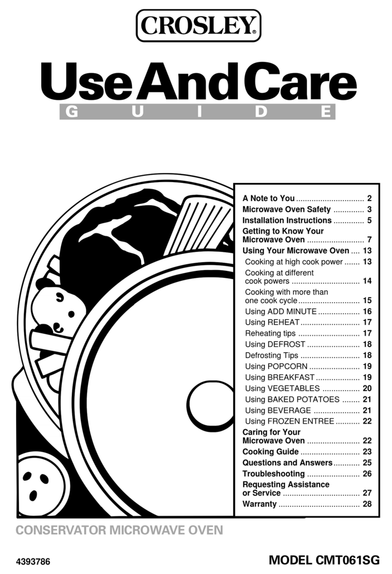Crosley CMT061SG User manual