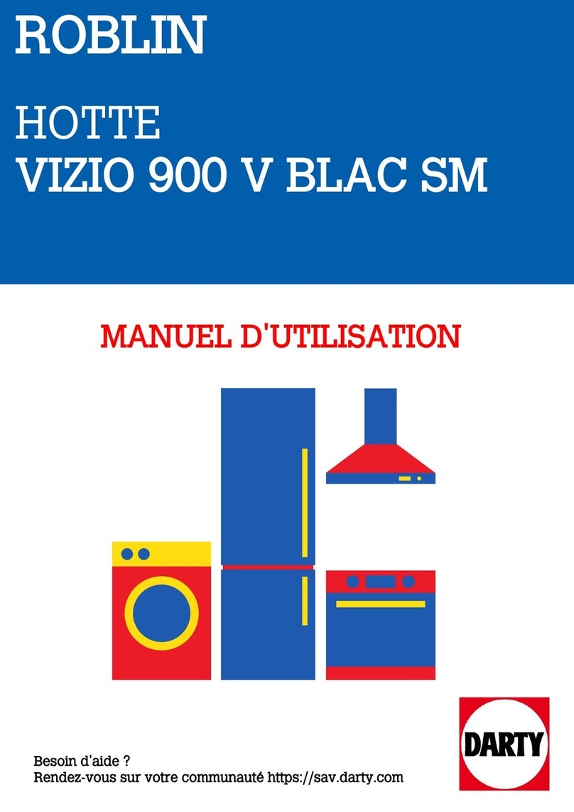 ROBLIN VIZIO 900 V BLAC SM Instructions for installation and use