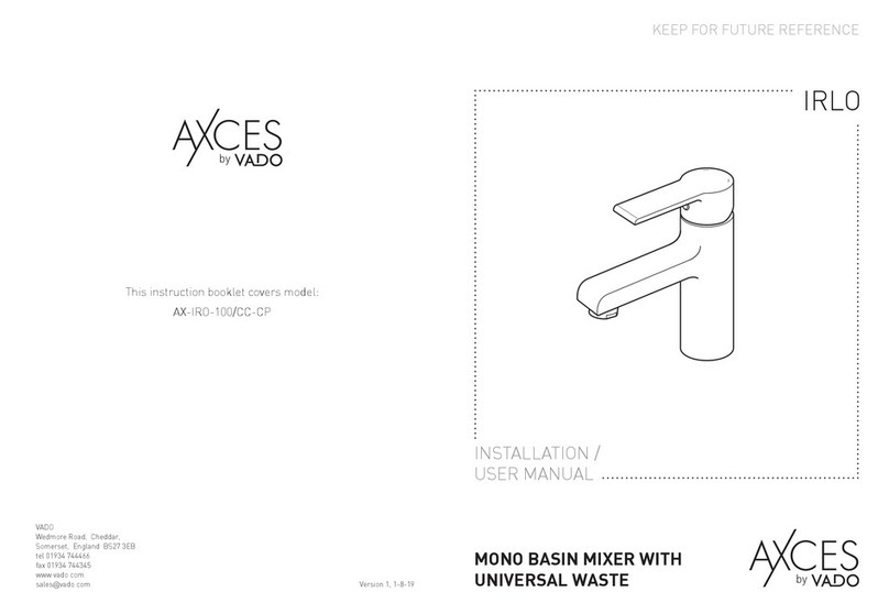 VADO AXCES IRLO AX-IRO-100/CC-CP Instruction Manual