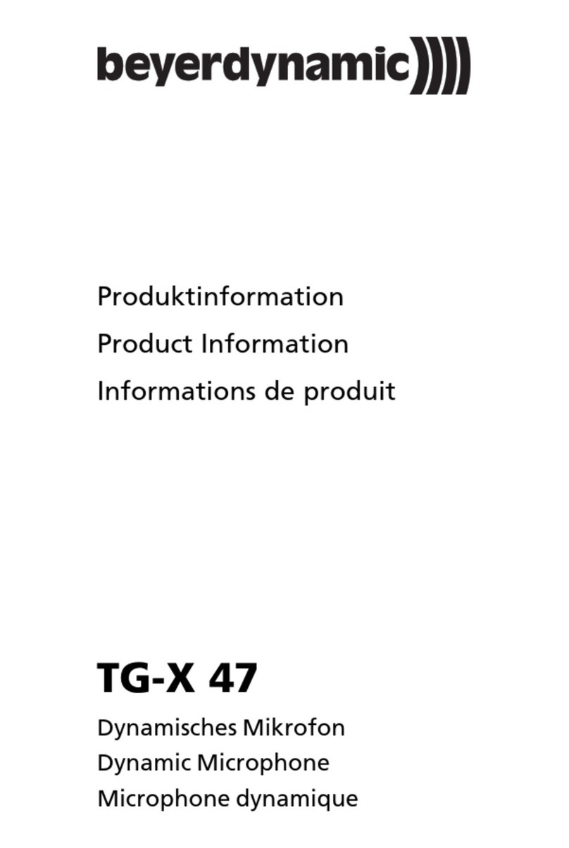 Beyerdynamic TG-X 47 User manual