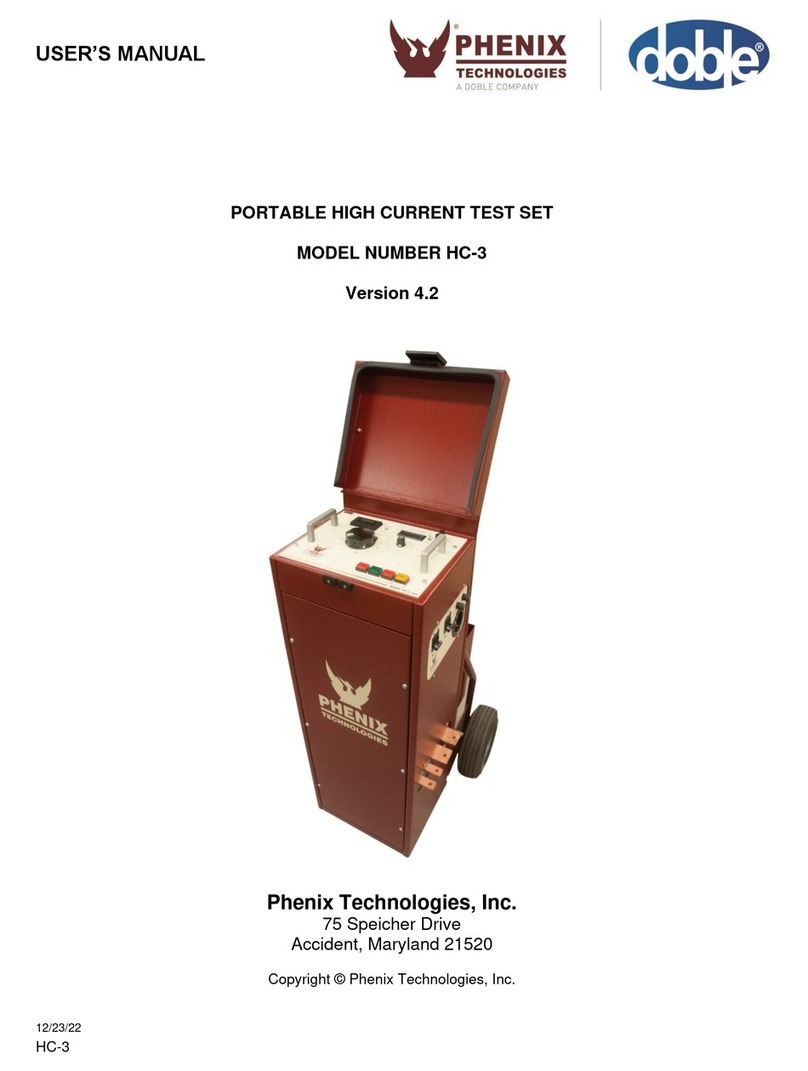 doble Phenix Technologies HC-3 User manual