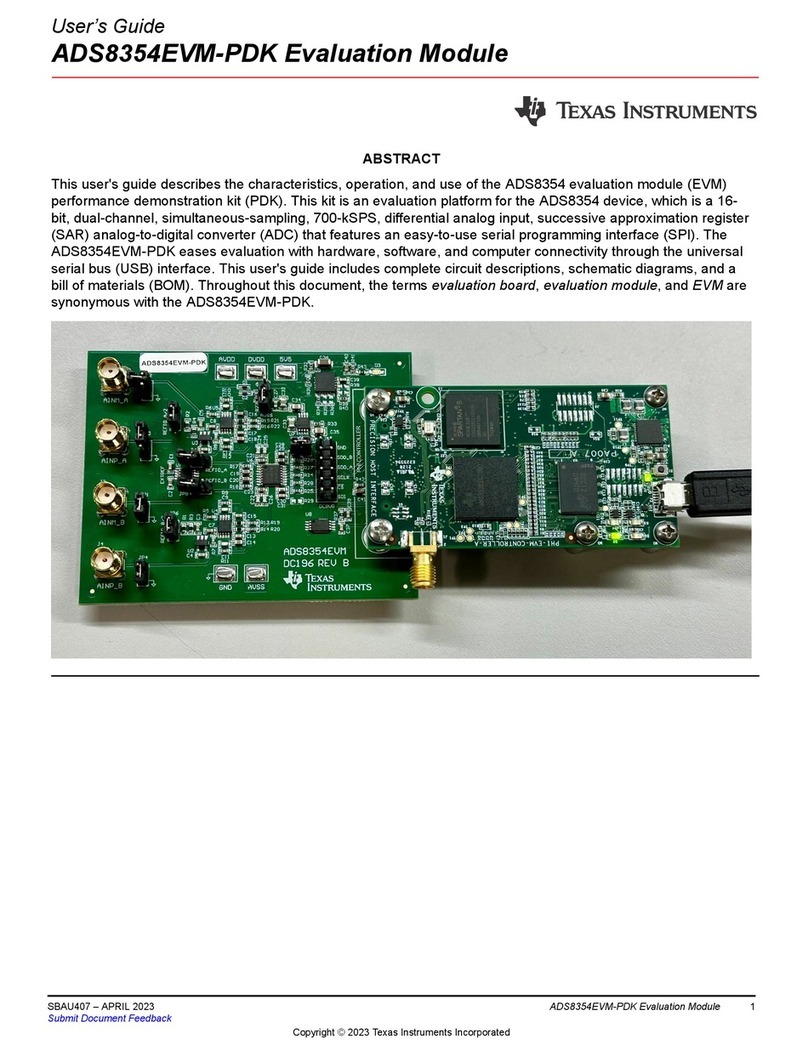 Texas Instruments ADS8354EVM-PDK User manual