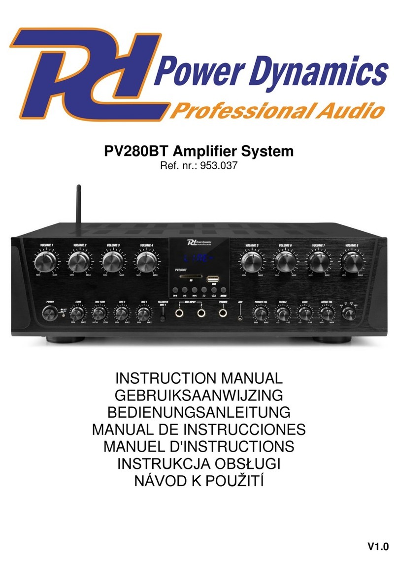 Power Dynamics PV280BT User manual
