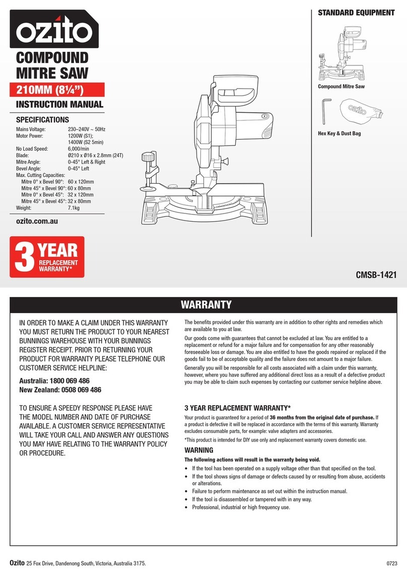 Ozito CMSB-1421 User manual