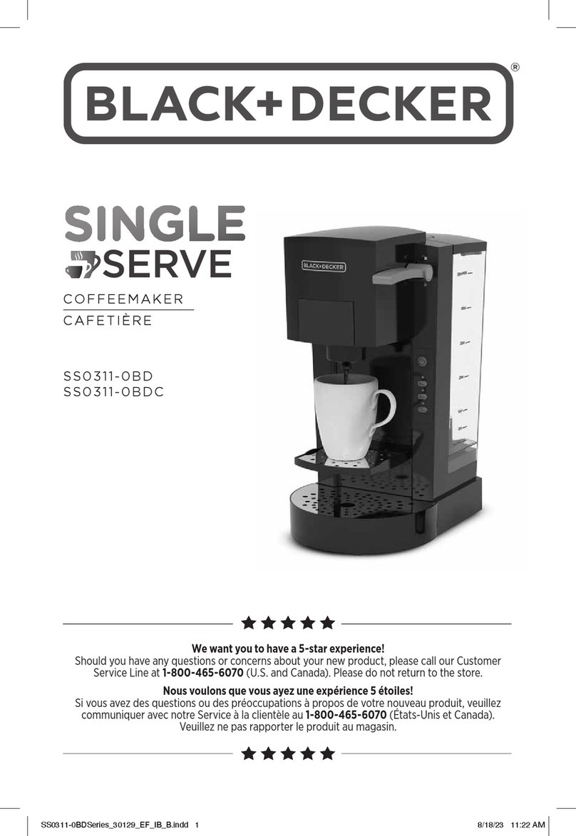 Black & Decker SINGLE SERVE SS0311-OBD manual