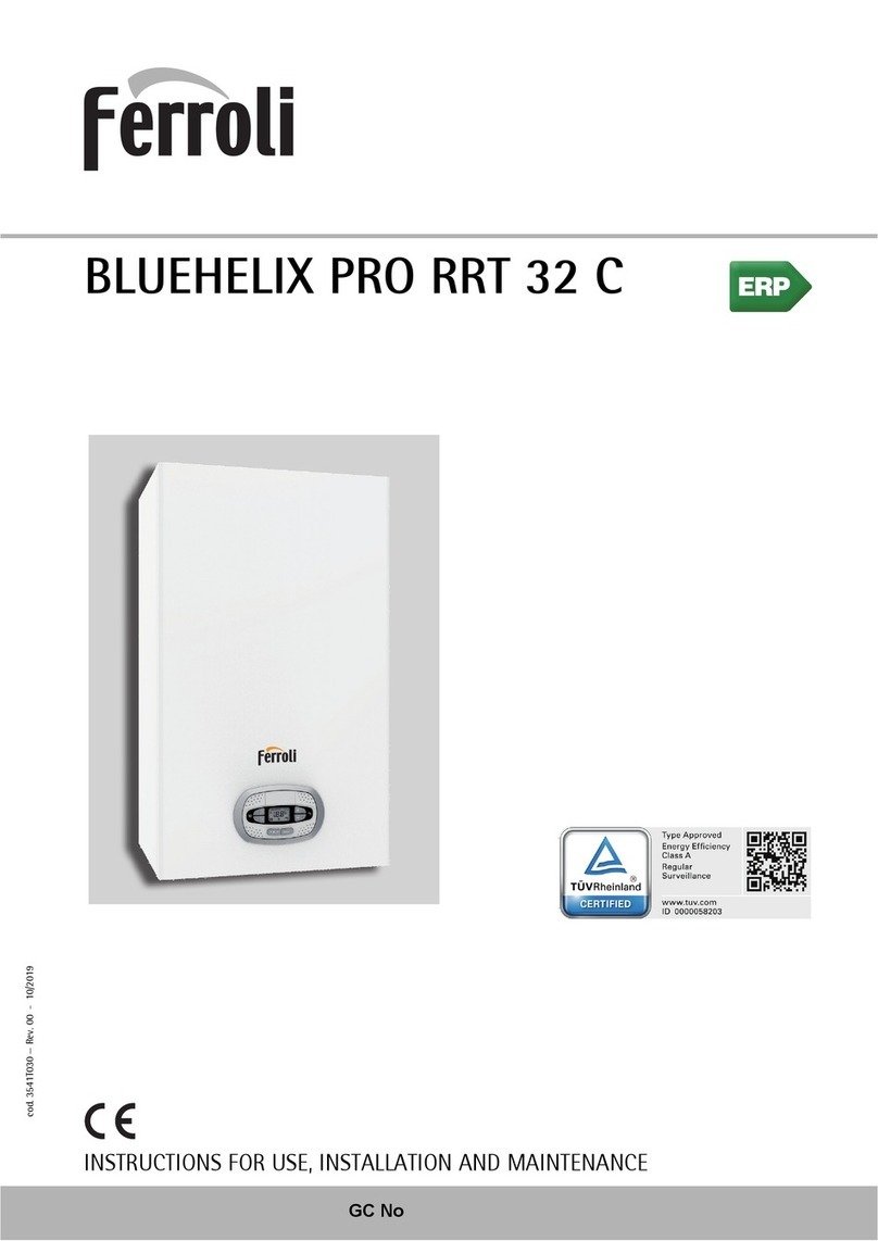 Ferroli BLUEHELIX PRO RRT 32 C INSTRUCTIONS FOR USE, INSTALLATION AND MAINTENENCE
