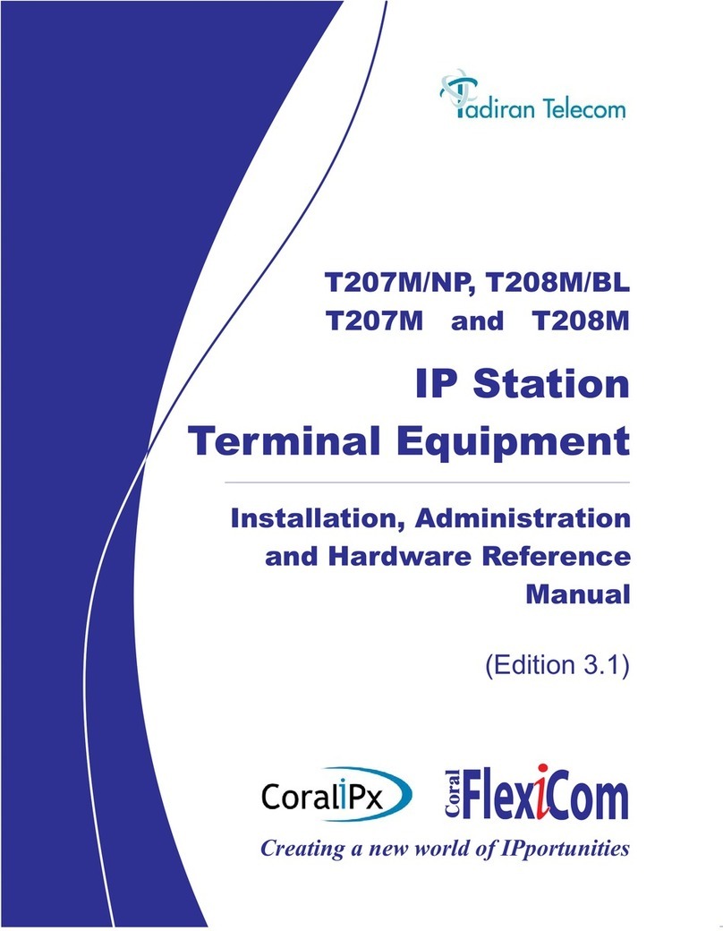 Tadiran Telecom T208M/BL Installation, administration and user guide Tadiran Telecom T208M/BL Installation, administration and user guide