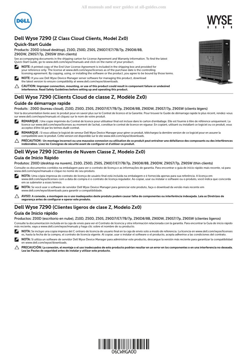 Dell Wyse Z90D7 User manual Dell Wyse Z90D7 User manual