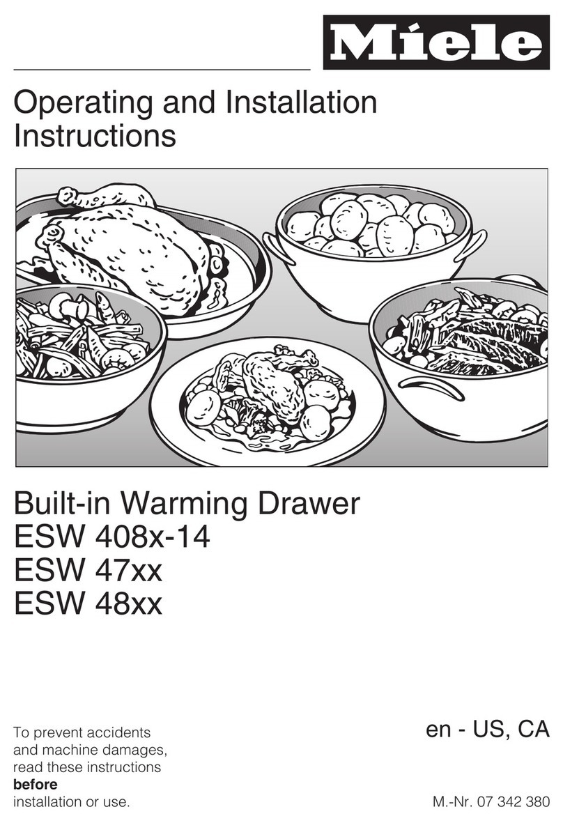 Miele ESW 48 SERIES Operating and installation instructions