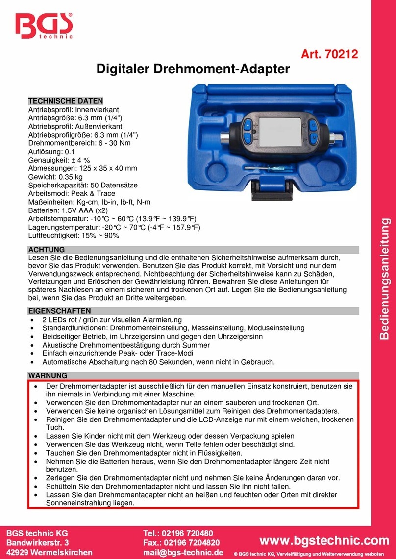BGS technic 70212 User manual