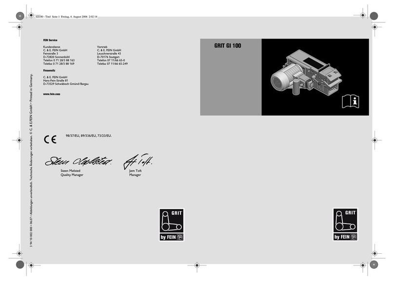 Fein GRIT GI100 User manual