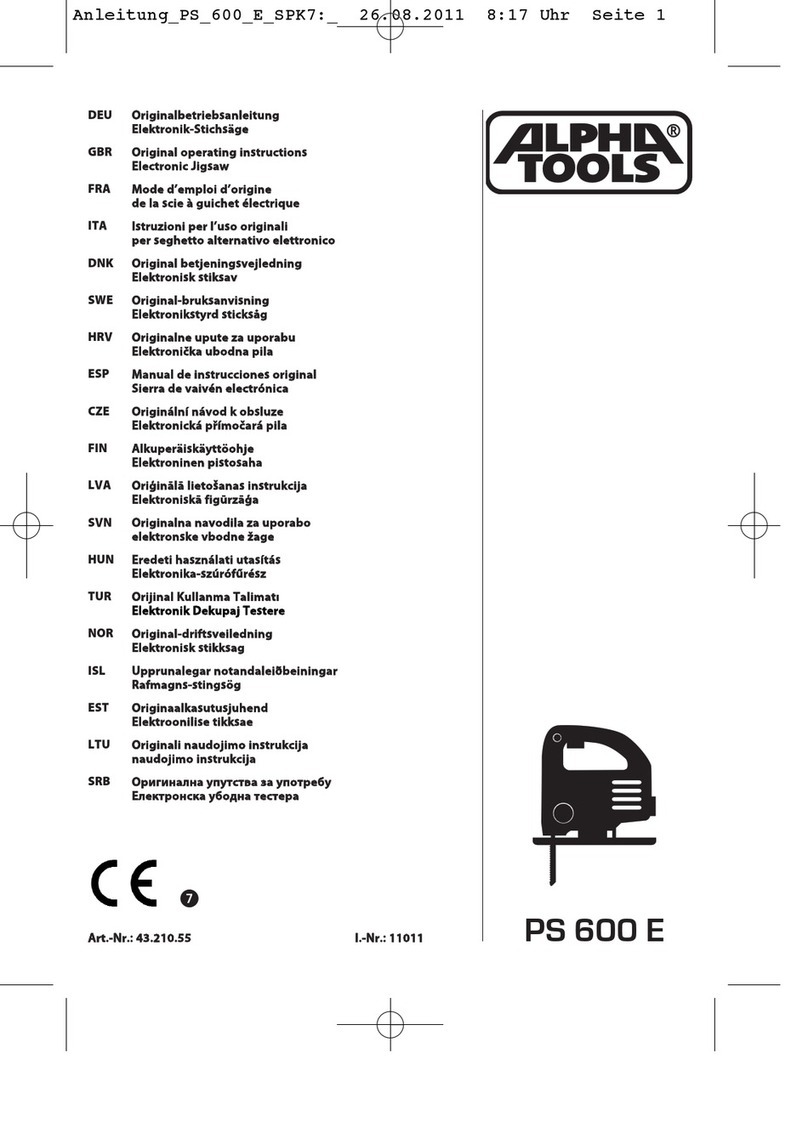 Alpha tools PS 600 E Original operating instructions