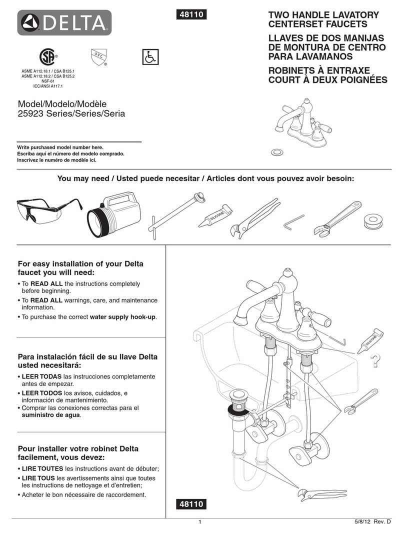 Delta 25923 Series quick start guide