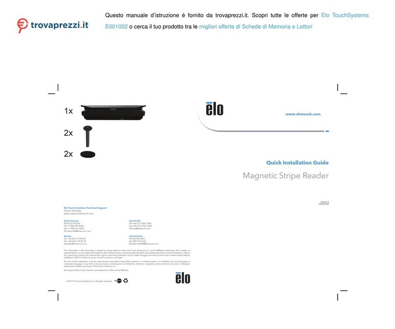 Elo TouchSystems E001002 Quick installation guide