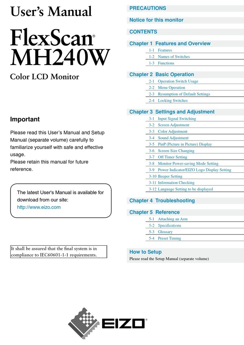 Eizo FlexScan MH240W User manual