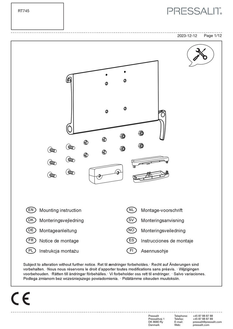 Pressalit RT745 User guide