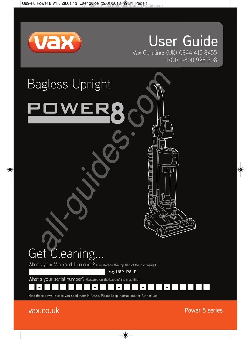 Vax POWER 8 User manual