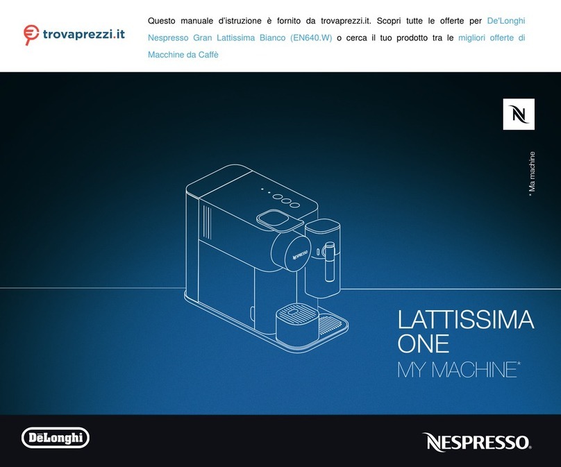 DeLonghi NESPRESSO MY MACHINE LATTISSIMA ONE EN640.W manual
