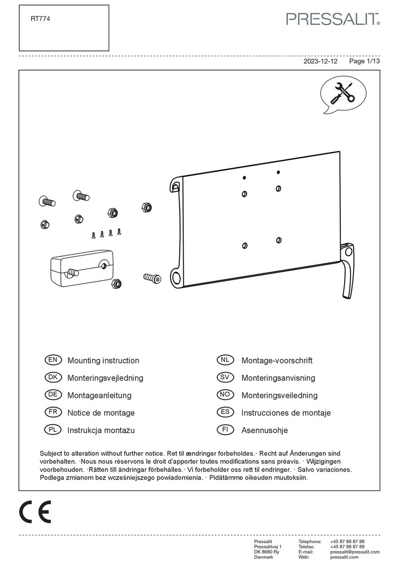 Pressalit RT774 User guide