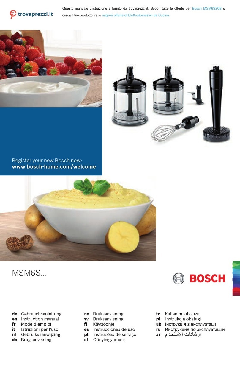 Bosch MSM6S20B User manual