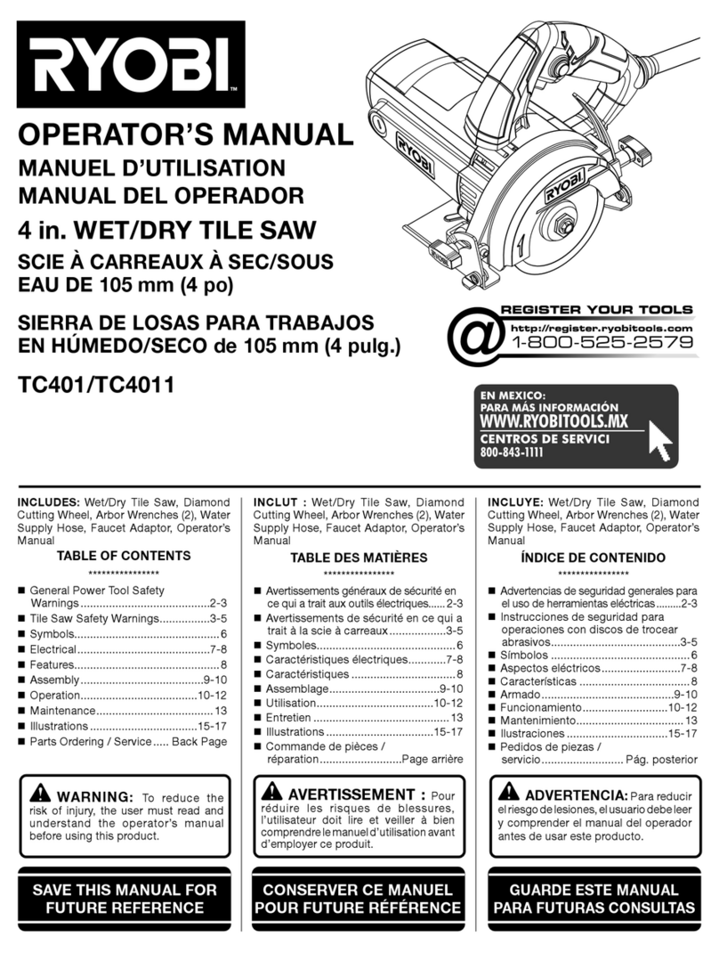 Ryobi TC4011 Operator's manual