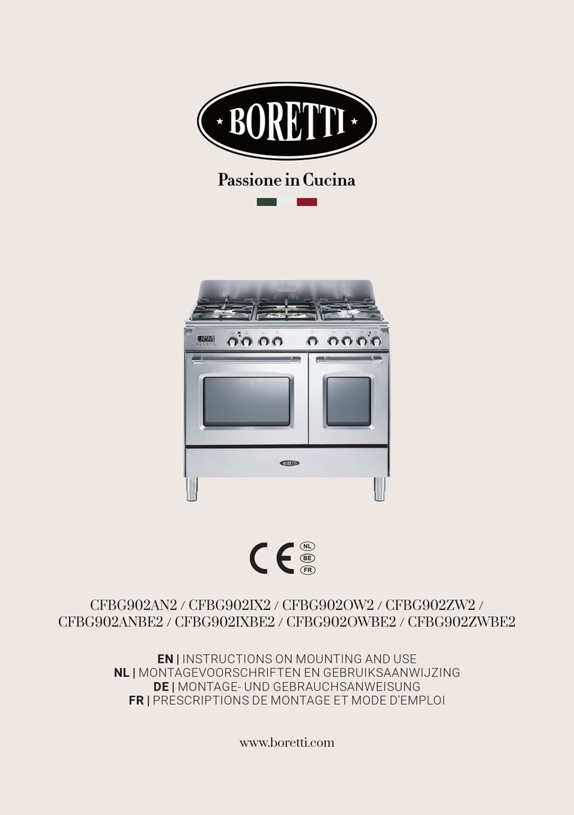 BORETTI CFBG902AN2 Instruction on mounting and use