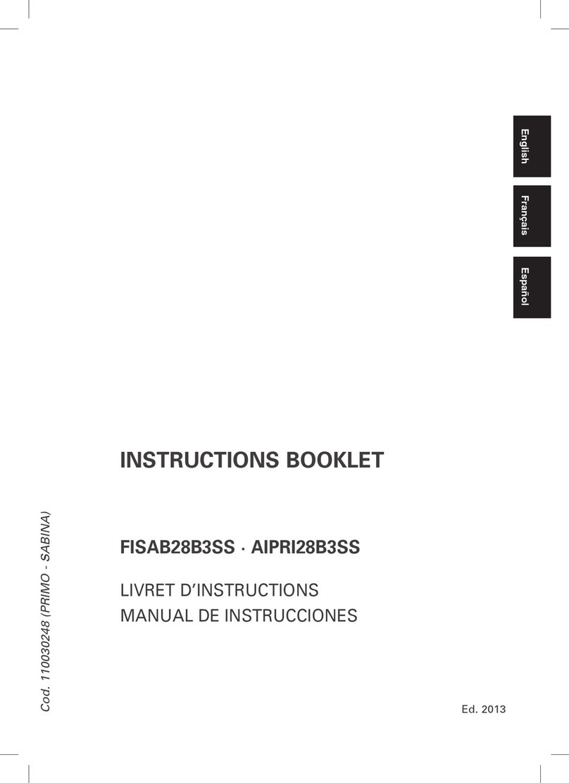 Bertazzoni FISAB28B3SS Instruction booklet
