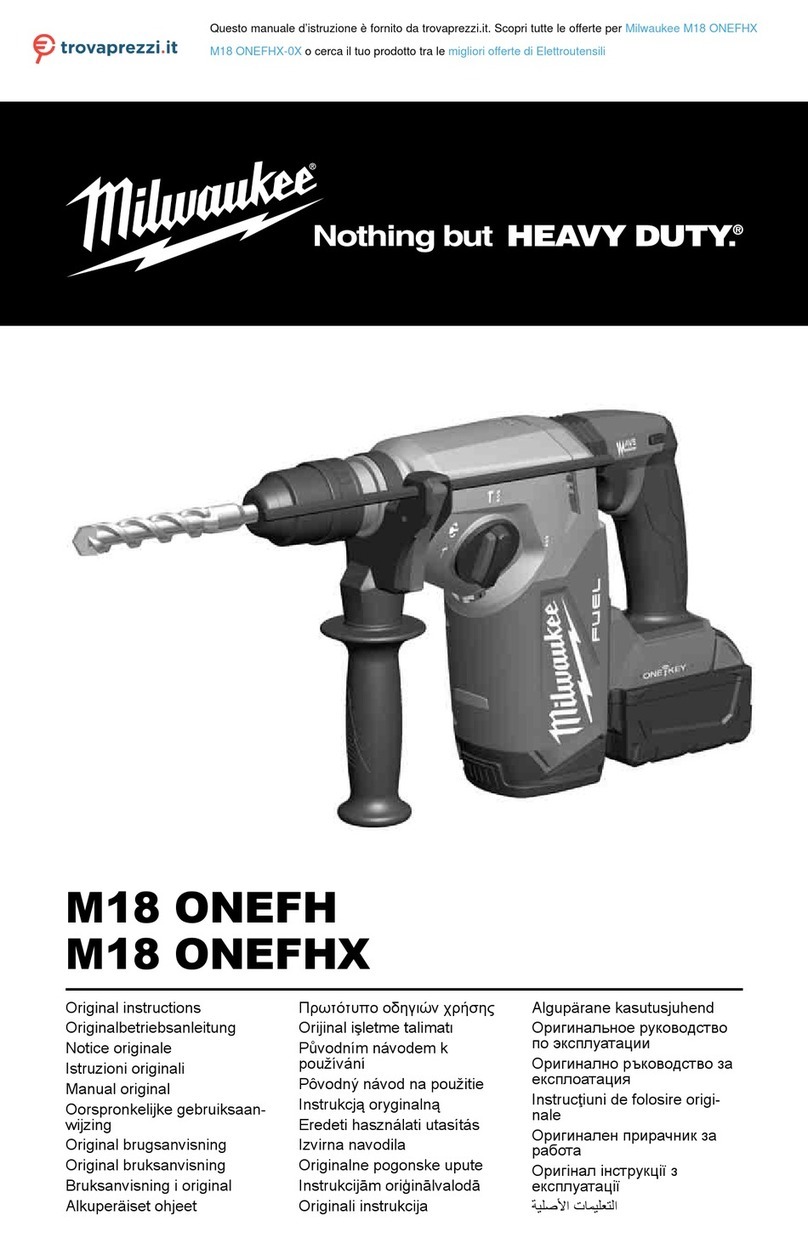 Milwaukee HEAVY DUTY M18 ONEFHX-0X Original instructions Milwaukee HEAVY DUTY M18 ONEFHX-0X Original instructions