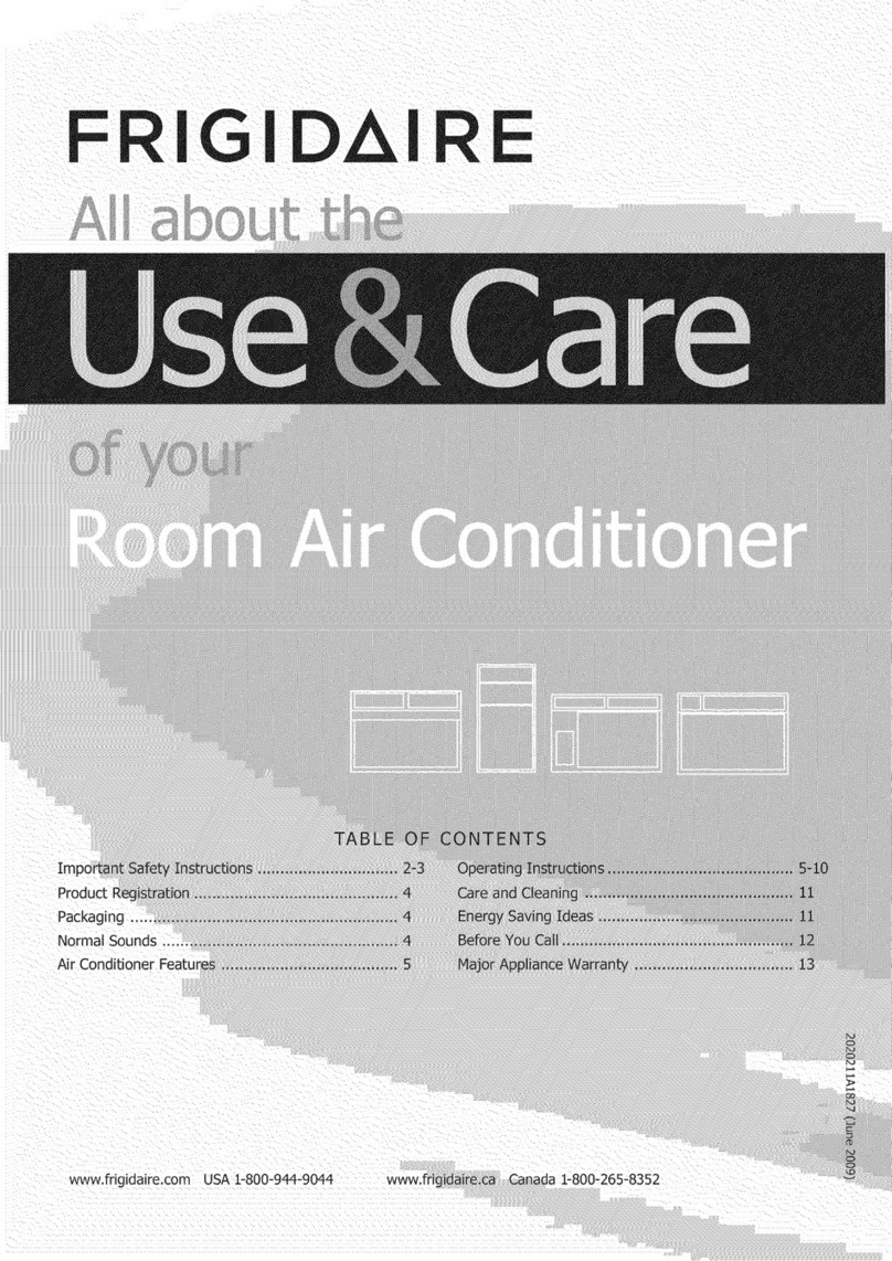Frigidaire FRA126CT116 Owner's manual