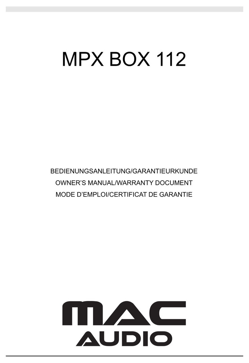 MAC Audio MPX BOX 112 Planning guide