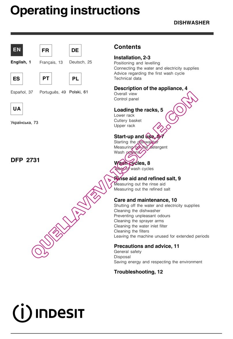 Indesit DFP 2731 User manual