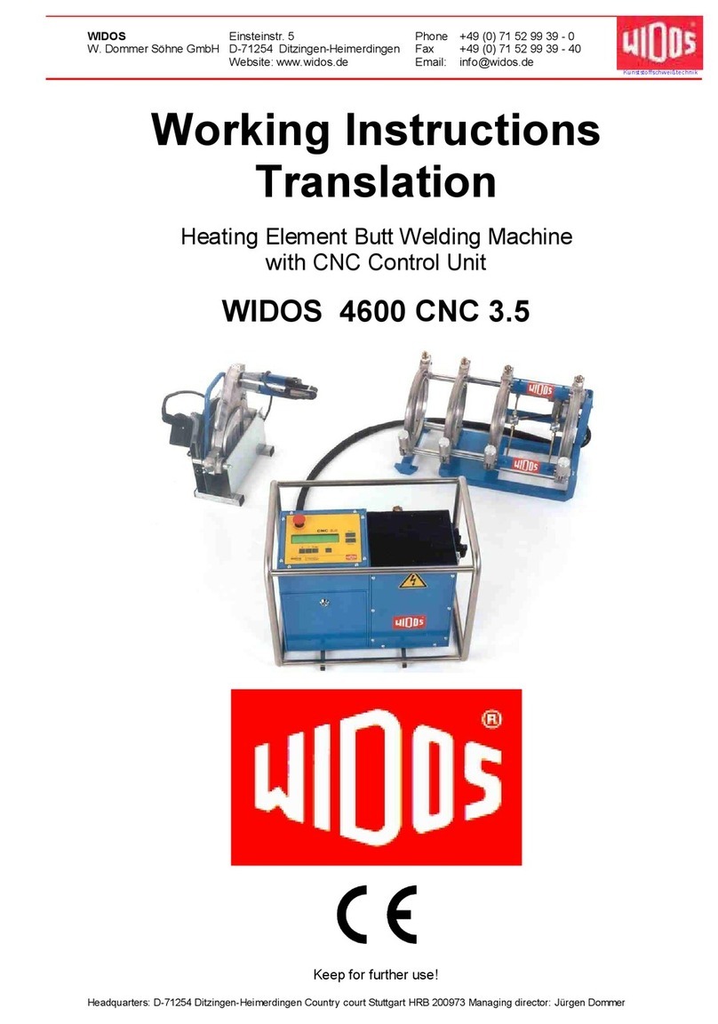 widos 4600 CNC 3.5 User manual