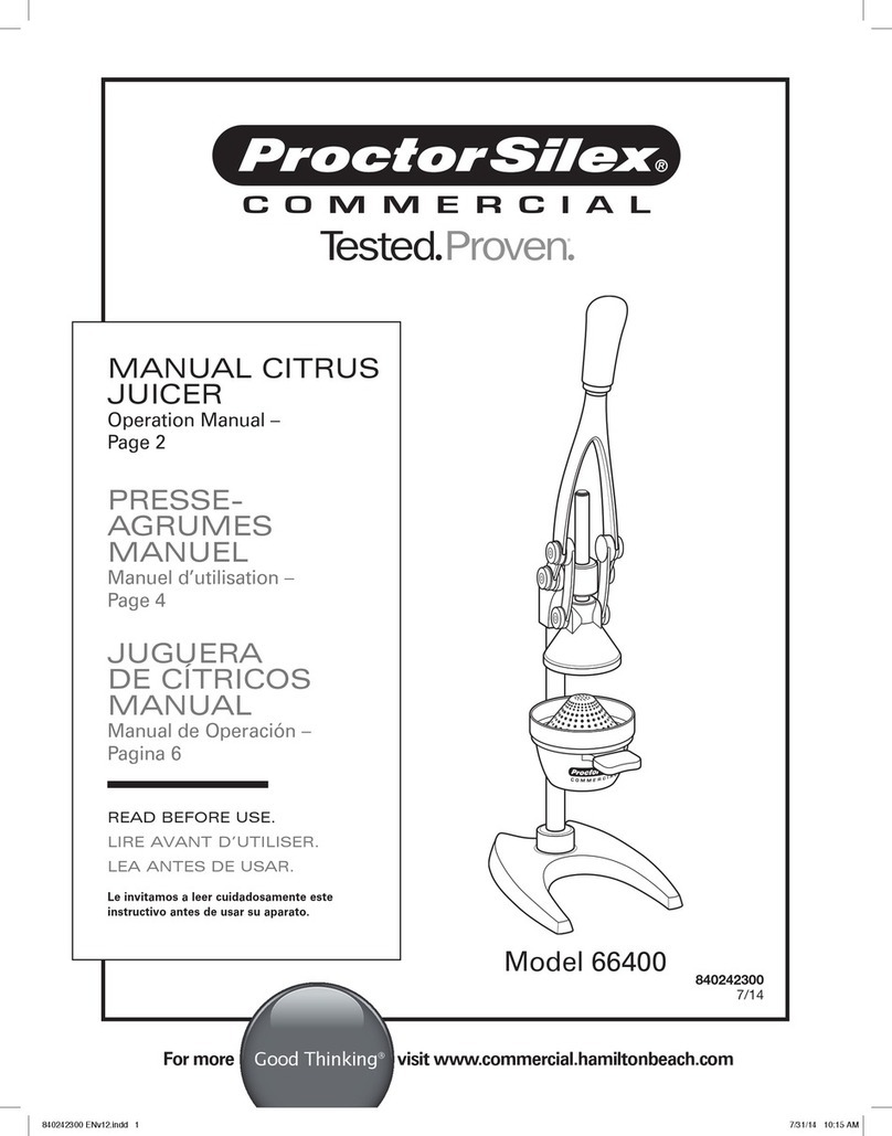 Proctor-Silex 66400 Operation manual