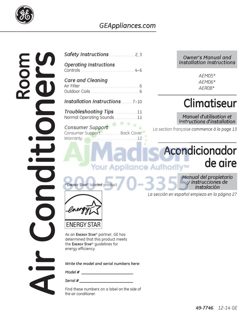 GE AER08 Series Operating instructions