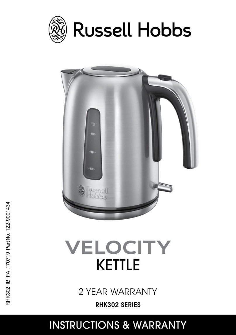 Russell Hobbs RHK302 Series Installation instructions manual