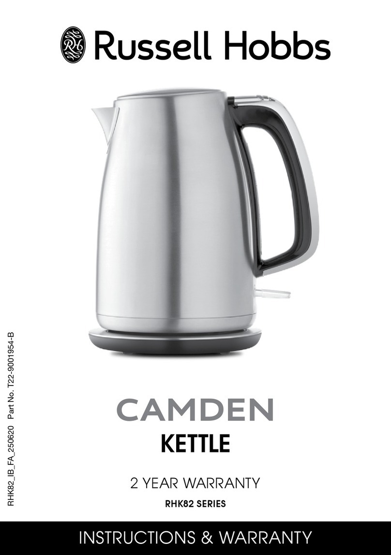 Russell Hobbs RHK82 Series Installation instructions manual